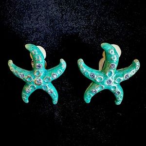 Vintage Starfish Clip On Earrings